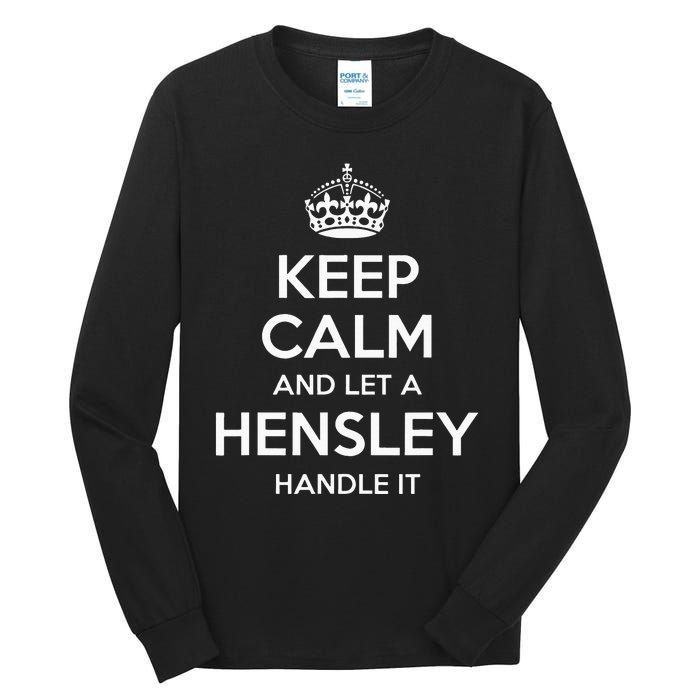 Hensley Funny Surname Family Tree Birthday Reunion Gift Idea Tall Long Sleeve T-Shirt