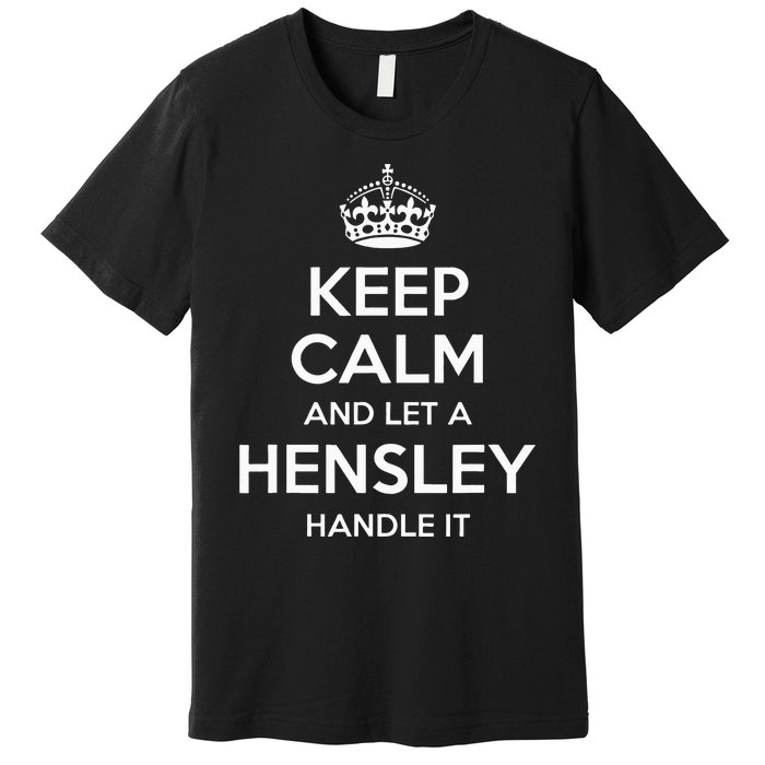 Hensley Funny Surname Family Tree Birthday Reunion Gift Idea Premium T-Shirt