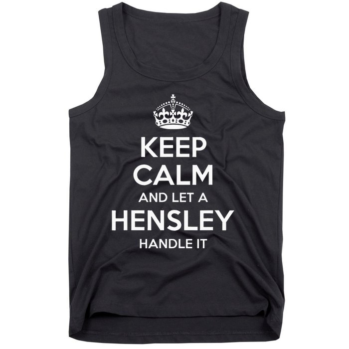 Hensley Funny Surname Family Tree Birthday Reunion Gift Idea Tank Top