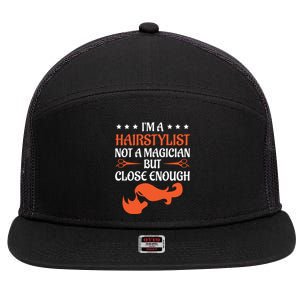 Hairdresser Funny Saying Gift Idea Hairy Christmas Gift 7 Panel Mesh Trucker Snapback Hat