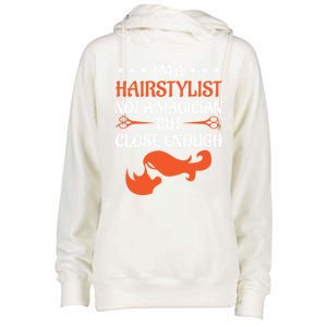 Hairdresser Funny Saying Gift Idea Hairy Christmas Gift Womens Funnel Neck Pullover Hood