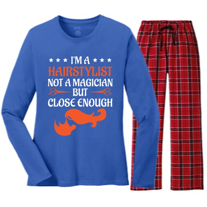 Hairdresser Funny Saying Gift Idea Hairy Christmas Gift Women's Long Sleeve Flannel Pajama Set 