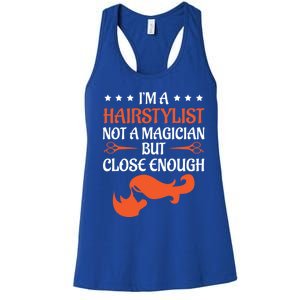 Hairdresser Funny Saying Gift Idea Hairy Christmas Gift Women's Racerback Tank