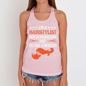 Hairdresser Funny Saying Gift Idea Hairy Christmas Gift Women's Knotted Racerback Tank