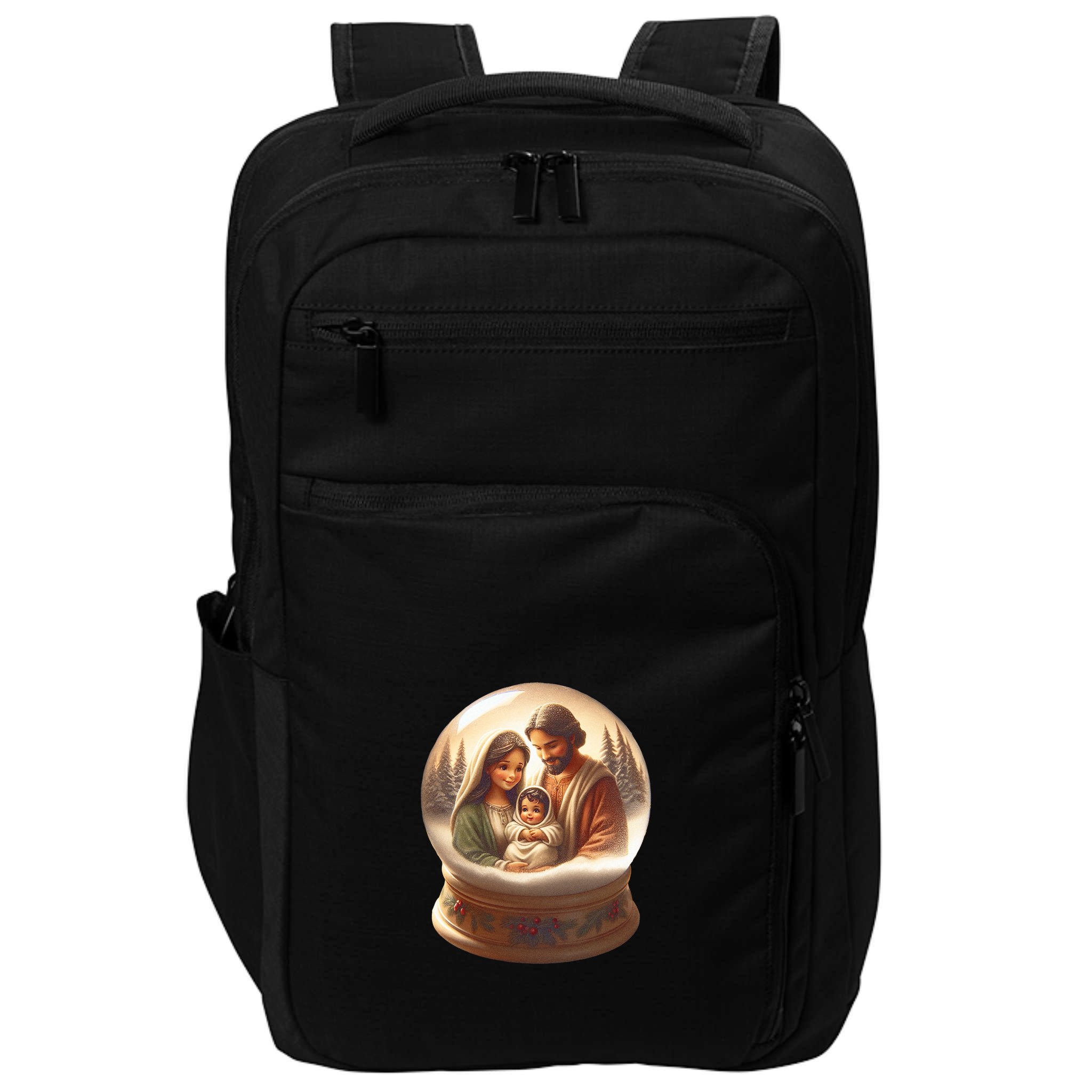 Holy Family Snow Globe Impact Tech Backpack