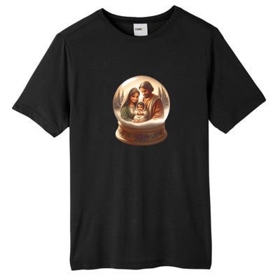 Holy Family Snow Globe Tall Fusion ChromaSoft Performance T-Shirt