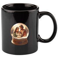 Holy Family Snow Globe 11oz C Handle Ceramic Mug