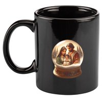 Holy Family Snow Globe 11oz C Handle Ceramic Mug