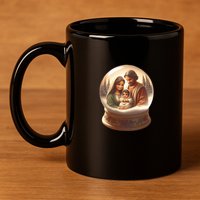 Holy Family Snow Globe 11oz C Handle Ceramic Mug