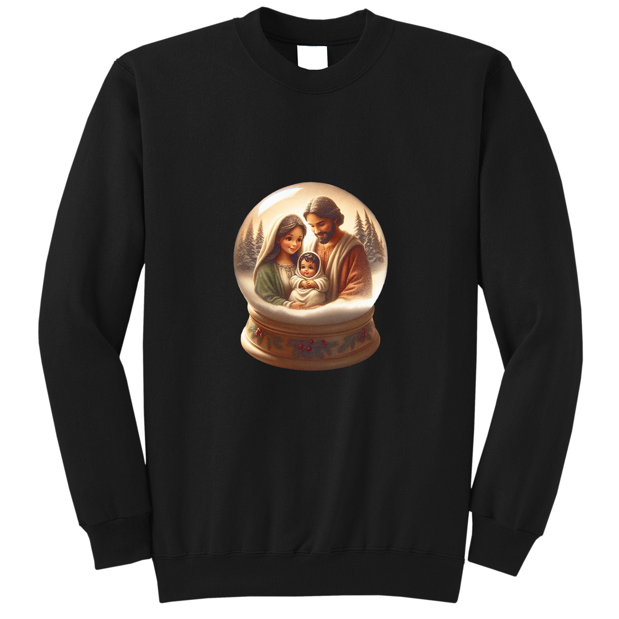 Holy Family Snow Globe Tall Sweatshirt