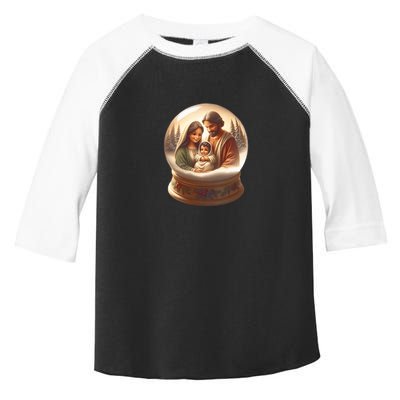 Holy Family Snow Globe Toddler Fine Jersey T-Shirt