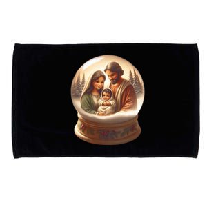 Holy Family Snow Globe Microfiber Hand Towel