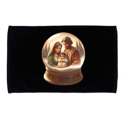 Holy Family Snow Globe Microfiber Hand Towel