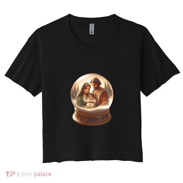 Holy Family Snow Globe Crop Top