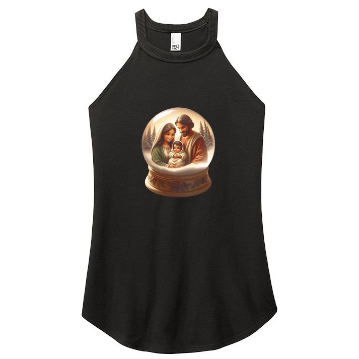 Holy Family Snow Globe Women's Perfect Tri Rocker Tank