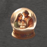 Holy Family Snow Globe Vector Backpack