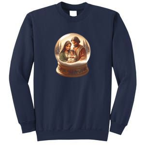 Holy Family Snow Globe Sweatshirt