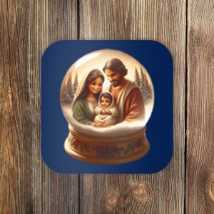 Holy Family Snow Globe Coaster