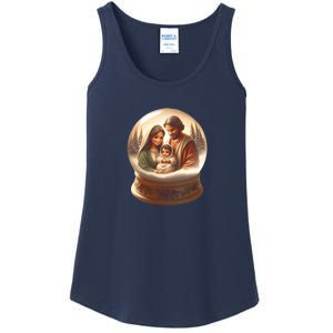 Holy Family Snow Globe Ladies Essential Tank