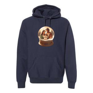 Holy Family Snow Globe Premium Hoodie