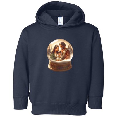 Holy Family Snow Globe Toddler Hoodie