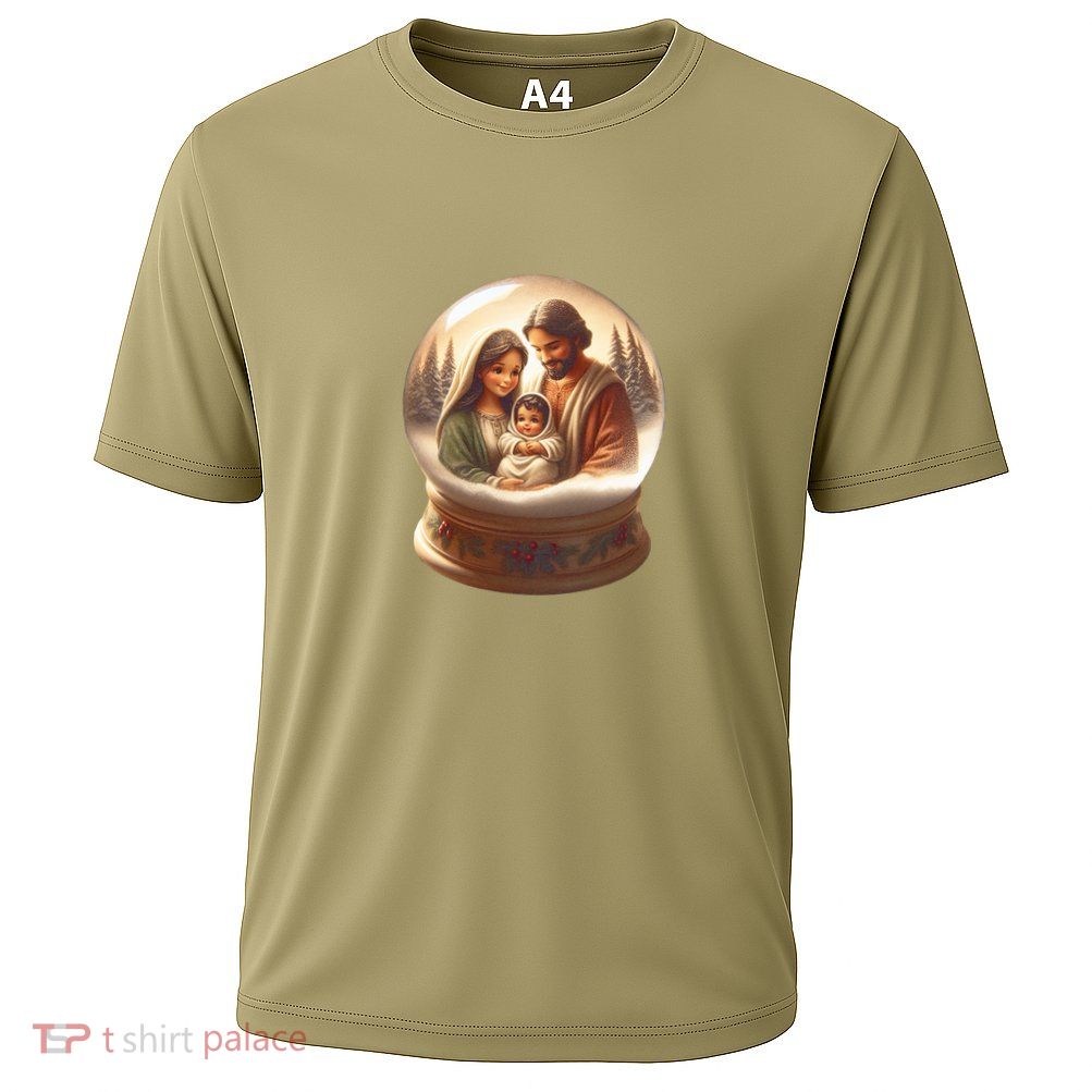 Holy Family Snow Globe Cooling Performance Crew T-Shirt