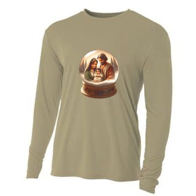 Holy Family Snow Globe Cooling Performance Long Sleeve Crew