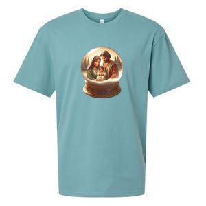 Holy Family Snow Globe Sueded Cloud Jersey T-Shirt