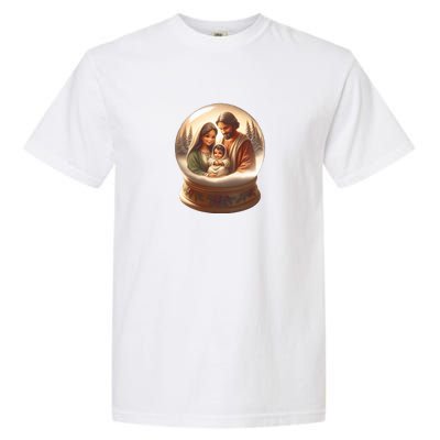 Holy Family Snow Globe Garment-Dyed Heavyweight T-Shirt