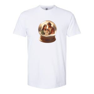 Holy Family Snow Globe Softstyle CVC T-Shirt