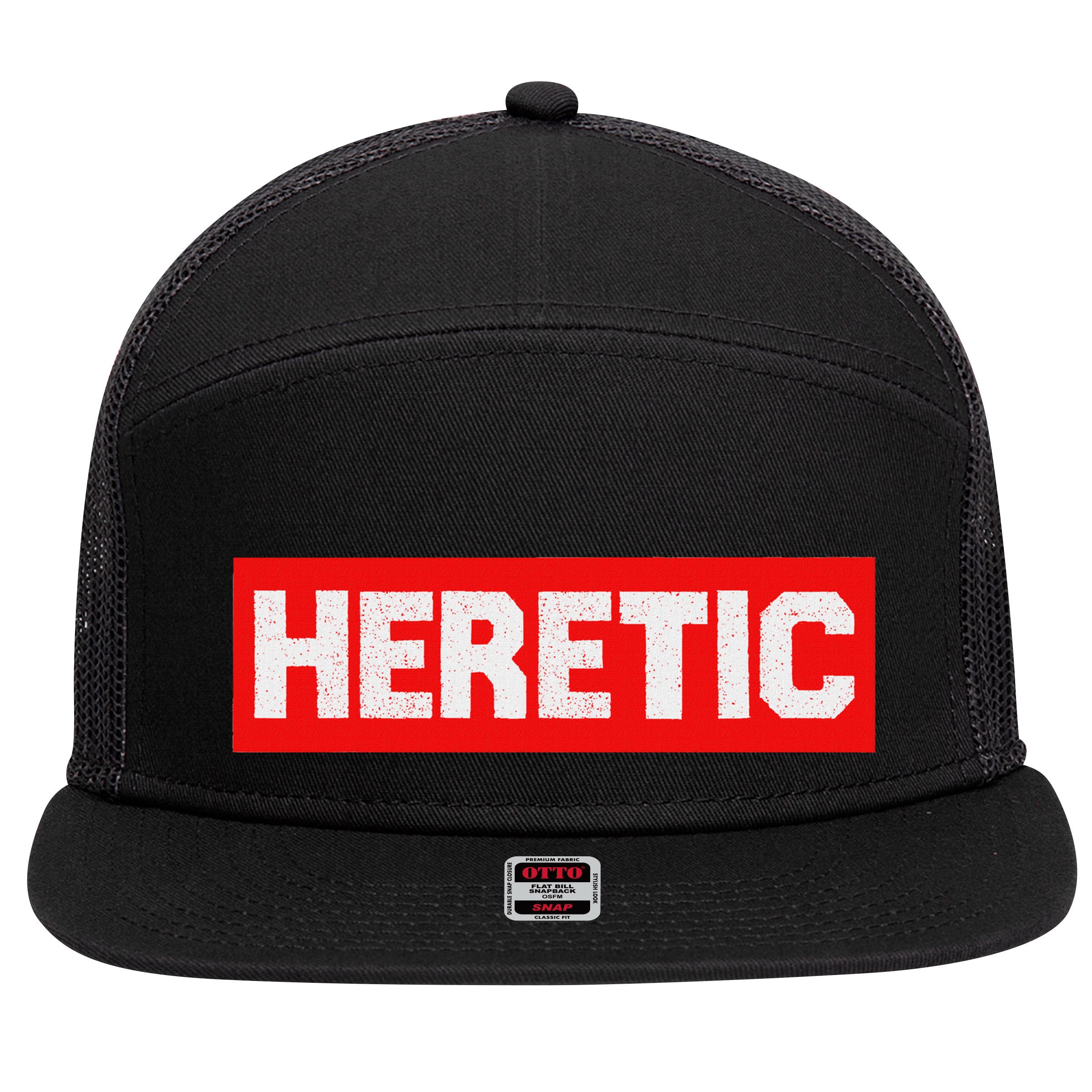 Heretic Free Speech 7 Panel Mesh Trucker Snapback Hat