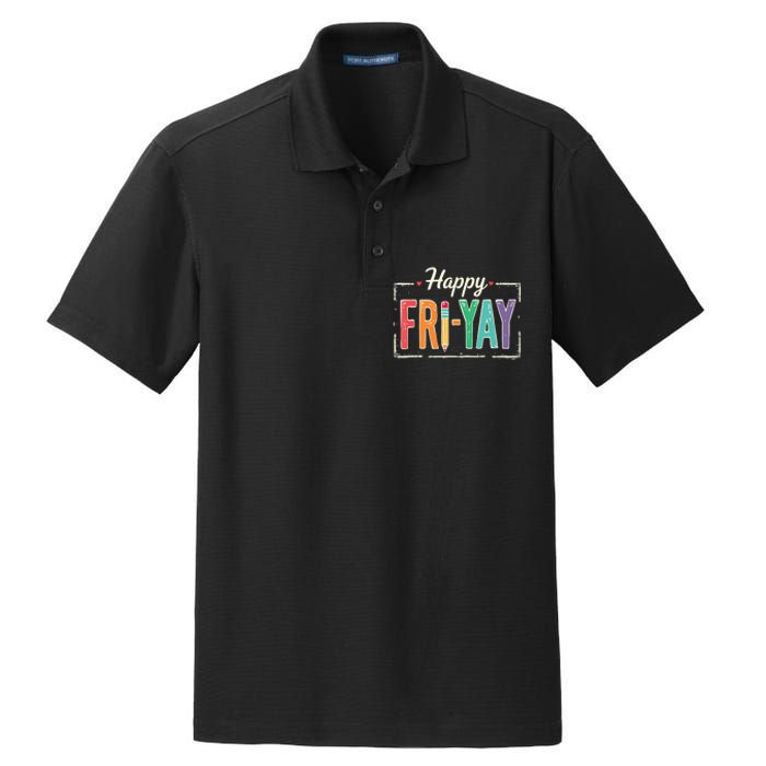 Happy Friyay Teacher Essentials Dry Zone Grid Polo