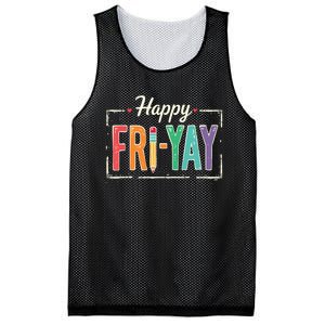 Happy Friyay Teacher Essentials Mesh Reversible Basketball Jersey Tank