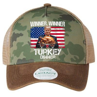 Humor Funny Trump Winner Winner Turkey Dinner Thanksgiving Legacy Tie Dye Trucker Hat