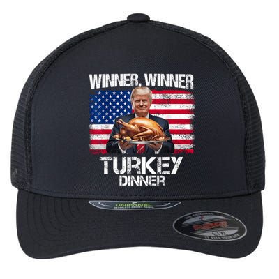 Humor Funny Trump Winner Winner Turkey Dinner Thanksgiving Flexfit Unipanel Trucker Cap