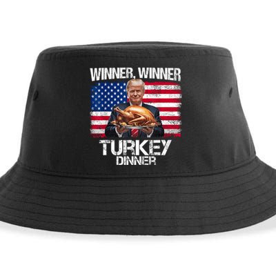 Humor Funny Trump Winner Winner Turkey Dinner Thanksgiving Sustainable Bucket Hat