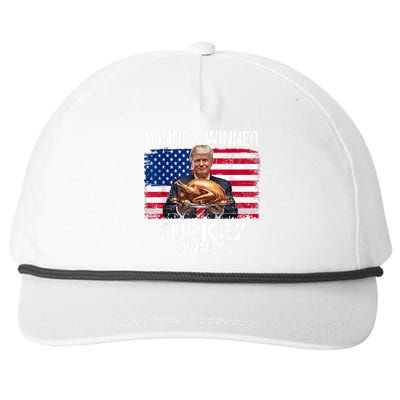 Humor Funny Trump Winner Winner Turkey Dinner Thanksgiving Snapback Five-Panel Rope Hat