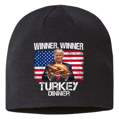 Humor Funny Trump Winner Winner Turkey Dinner Thanksgiving Sustainable Beanie