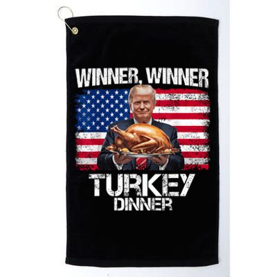 Humor Funny Trump Winner Winner Turkey Dinner Thanksgiving Platinum Collection Golf Towel