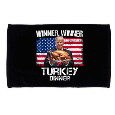 Humor Funny Trump Winner Winner Turkey Dinner Thanksgiving Microfiber Hand Towel