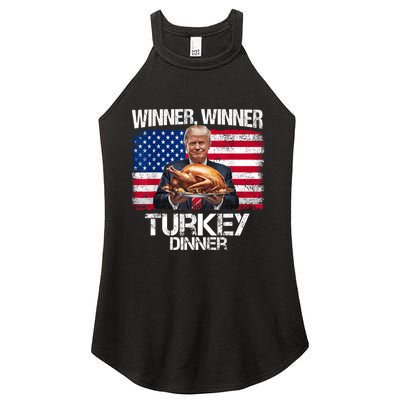 Humor Funny Trump Winner Winner Turkey Dinner Thanksgiving Women's Perfect Tri Rocker Tank