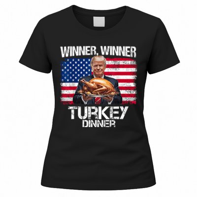 Humor Funny Trump Winner Winner Turkey Dinner Thanksgiving Women's T-Shirt