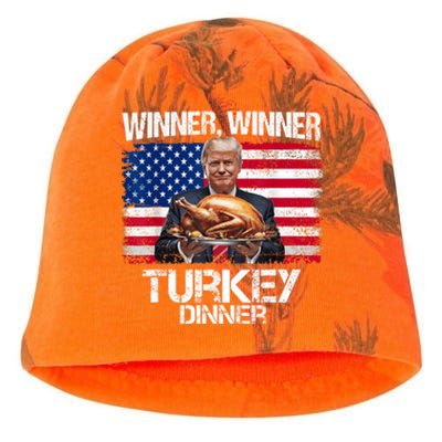 Humor Funny Trump Winner Winner Turkey Dinner Thanksgiving Kati - Camo Knit Beanie