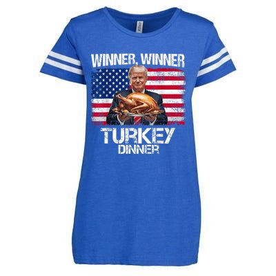 Humor Funny Trump Winner Winner Turkey Dinner Thanksgiving Enza Ladies Jersey Football T-Shirt