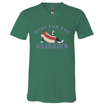 Here For The Glizzies V-Neck T-Shirt