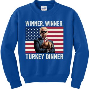 Humor Funny Trump Winner Winner Turkey Dinner Thanksgiving Cool Gift Kids Sweatshirt