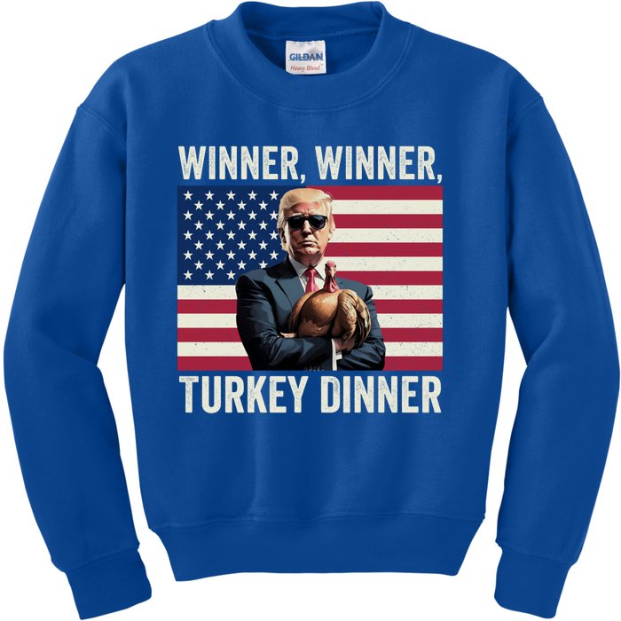 Humor Funny Trump Winner Winner Turkey Dinner Thanksgiving Cool Gift Kids Sweatshirt