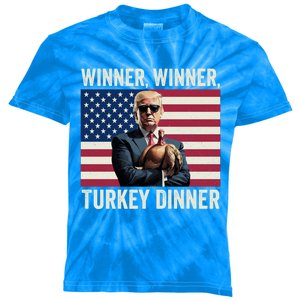 Humor Funny Trump Winner Winner Turkey Dinner Thanksgiving Cool Gift Kids Tie-Dye T-Shirt