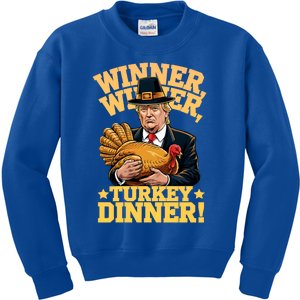 Humor Funny Trump Winner Winner Turkey Dinner Thanksgiving Gift Kids Sweatshirt