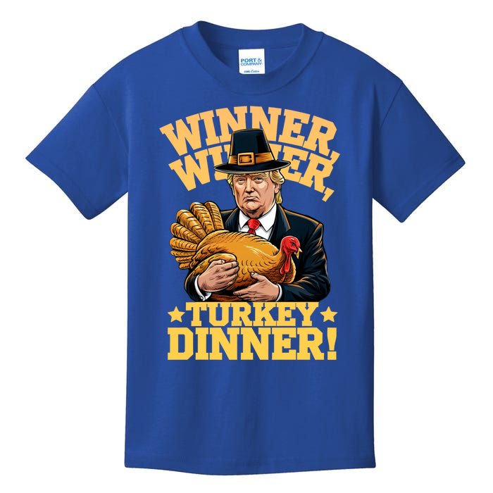 Humor Funny Trump Winner Winner Turkey Dinner Thanksgiving Gift Kids T-Shirt